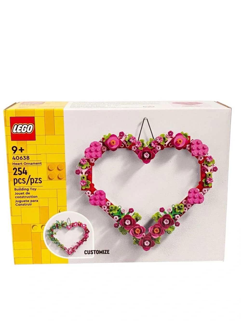 LEGO Heart Ornament 40638 VALENTINE Customizable 254 Piece NEW SEALED